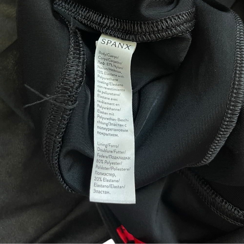 SPANX Faux Leather Leggings Black Pull On Skinny Shaping Pants M - Picture 9 of 9
